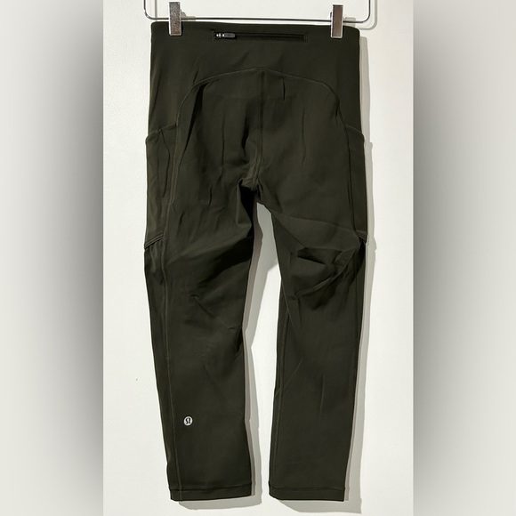 Lululemon Speed Up Crop *21" in Dark Olive 4 - Picture 3 of 7